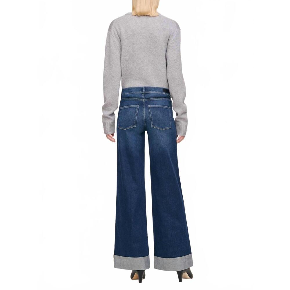 NEW DL1961 - WOMEN'S hepburn wide leg mid rise jeans in boardwalk - Picture 4 of 4
